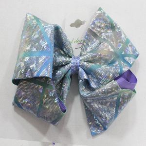 Moño con estampado azul